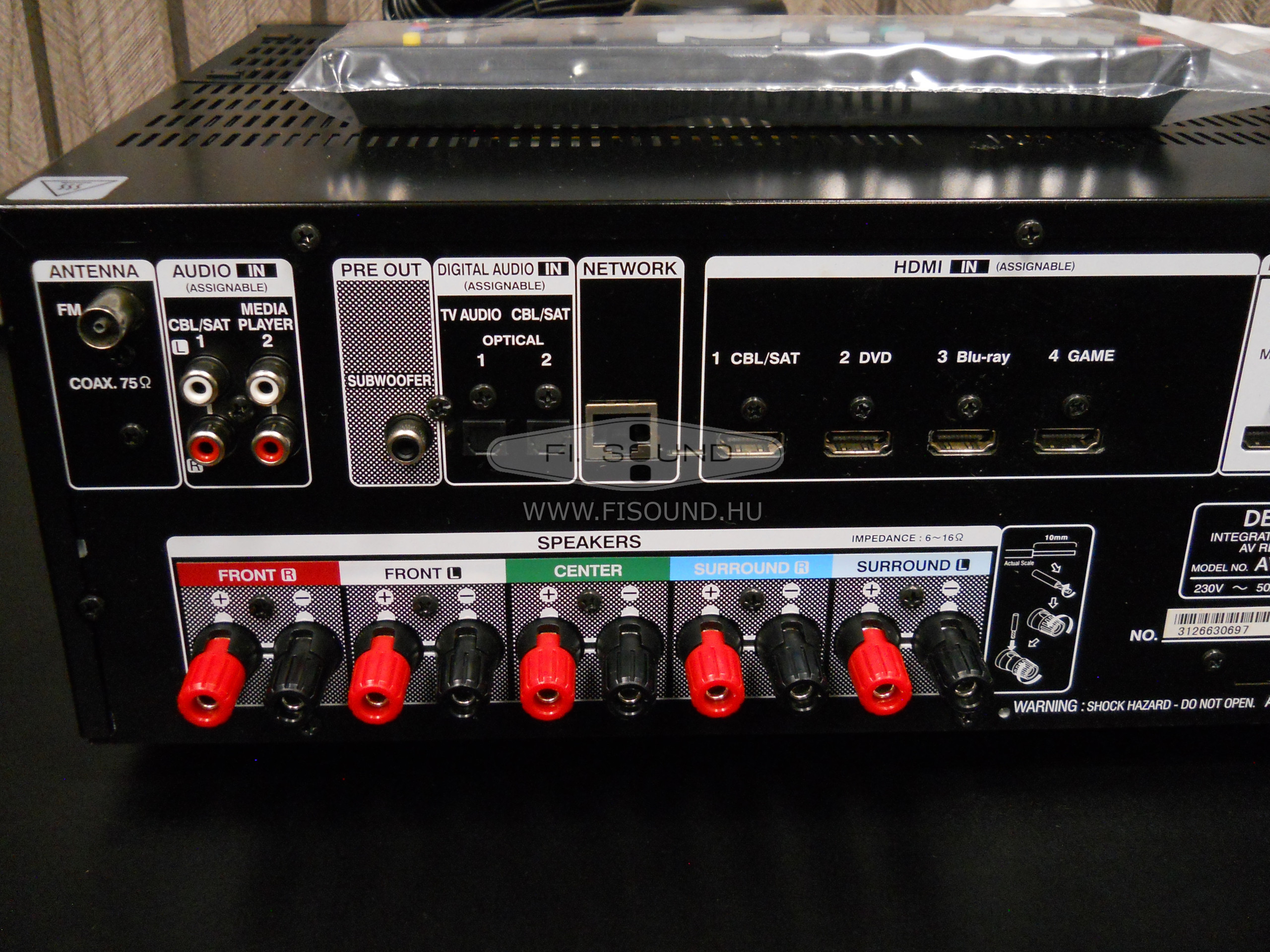 Denon AVR-X1000 ,5x135W,6-16ohm,5.1-s rádiós házimozi erősítő